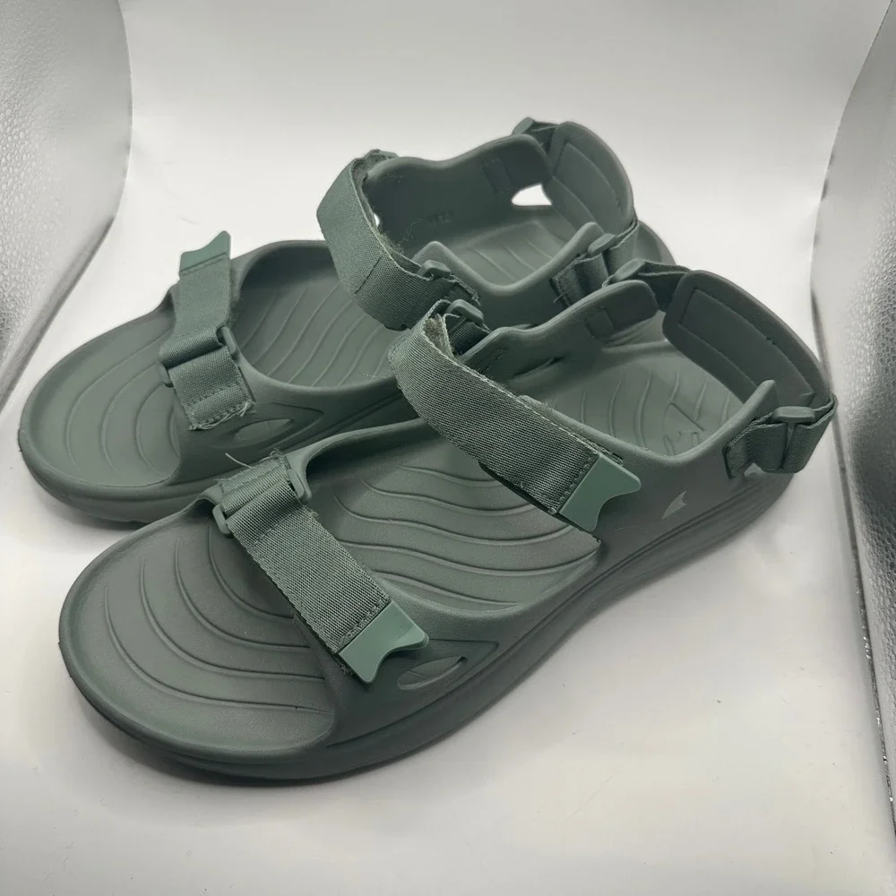 Rugged Shark Mens Sport Sandals Sage Green Adjustable Straps Size 12 M12
